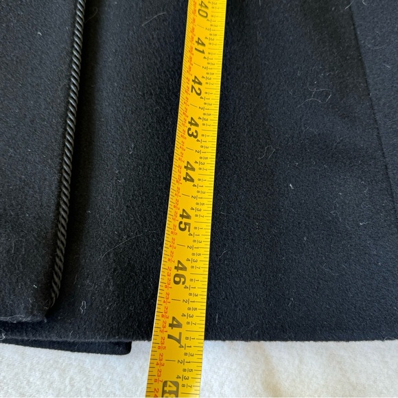 Fleurette Loro Piana Black City Classic Wool Coat / Trench Size 10P - Picture 10 of 14